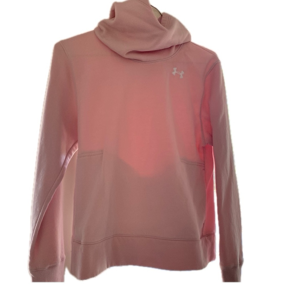 Women’s under armour pink cowl neck hoodie loose style medium